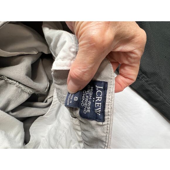 J.Crew chino pants gray size 8 zip-fly pockets straight buisness casual - Picture 7 of 9